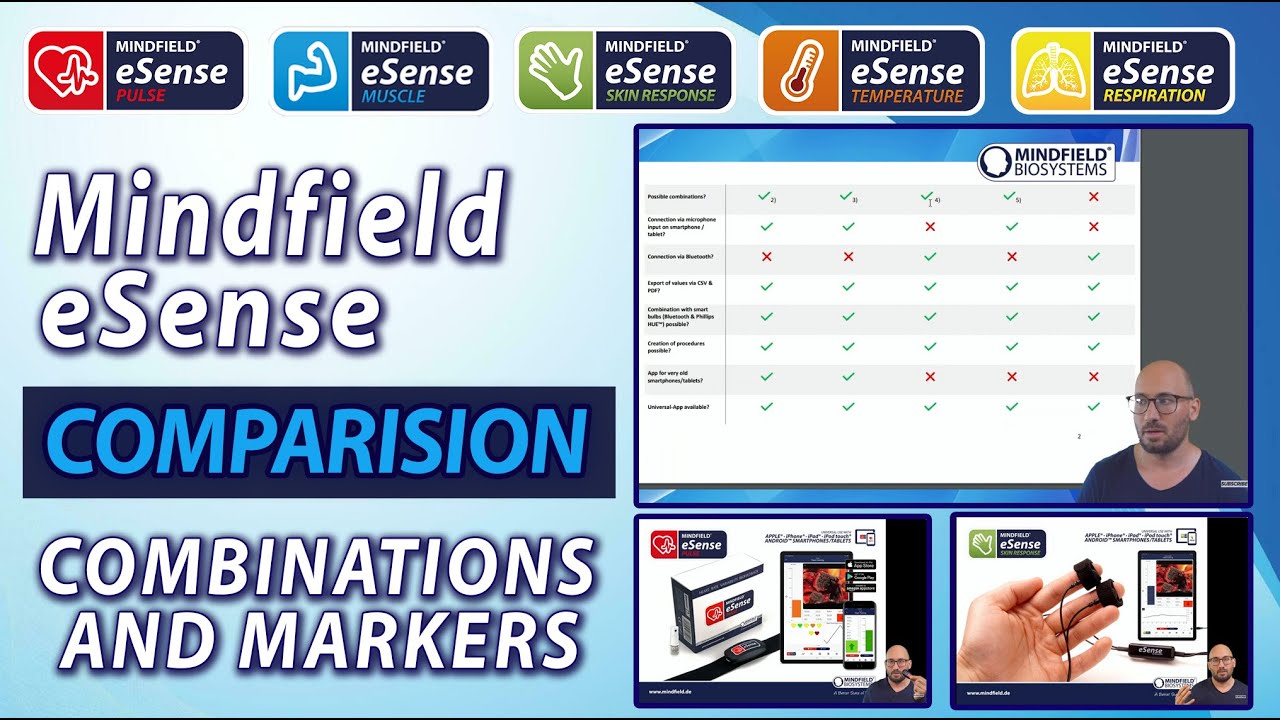 eSense sensors — Combination and Comparison