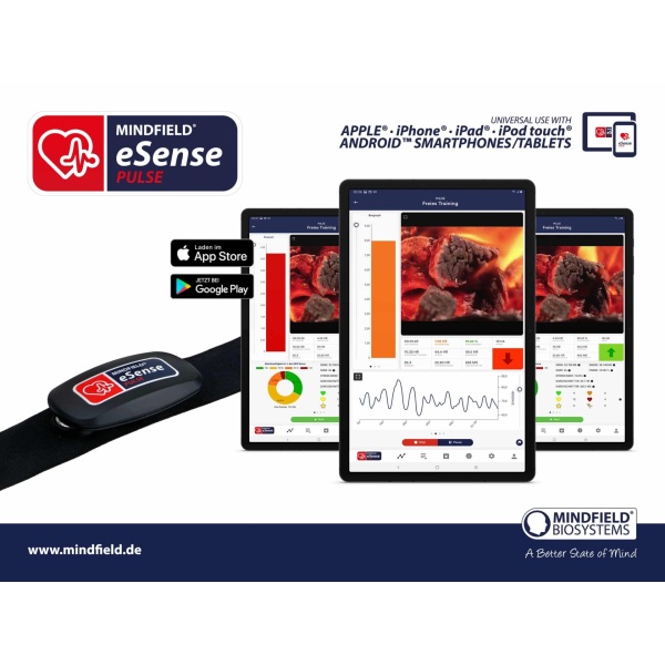 eSense Pulse (HRV Biofeedback Sensor+App) | Mobiles EKG Gerät – Bild 3