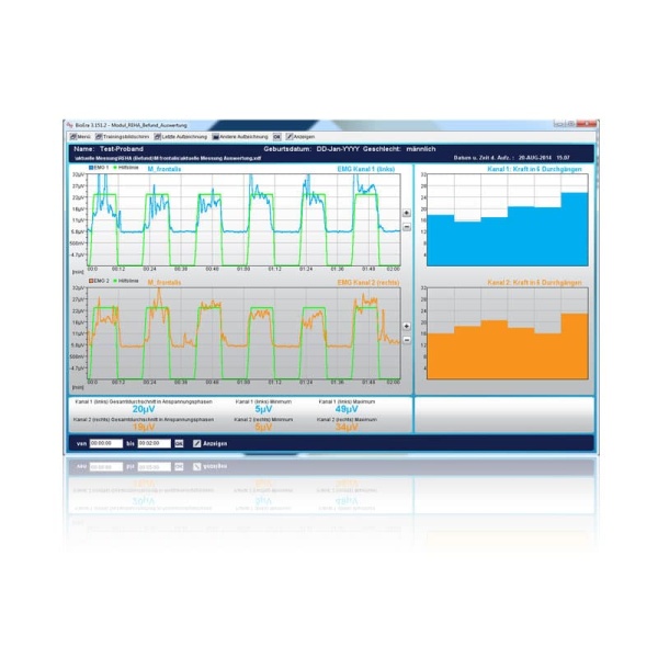 Biofeedback Software Modul: EMG Testung – Bild 2