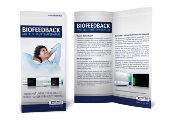 200 Stück Infoflyer „Biofeedback mittels Hauttemperatur"