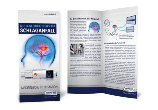 200 Stück Infoflyer „Biofeedback & Neurofeedback bei Schlaganfall"