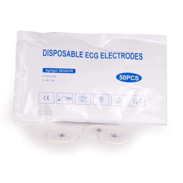 EMG/ECG/EDA Single-use electrodes for adults, with comfortable, breathable fabric, pre-geled, 50 pieces - Image 2