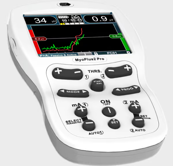 EMG Biofeedback Gerät - Elektrostimulator in Betrieb