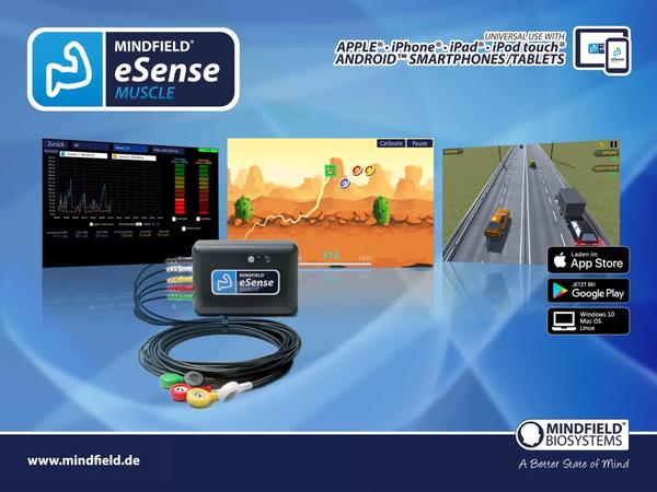 eSense Muscle Home Edition (1-Channel EMG Biofeedback with Web App) - Image 3