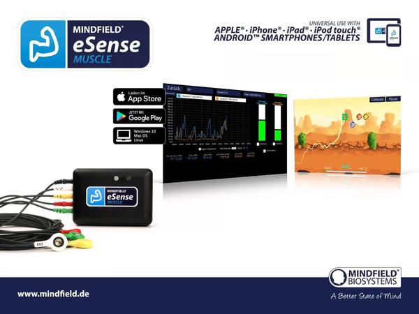 eSense Muscle Pro Edition (2-Channel EMG Biofeedback with Web & Mobile App) - Image 2