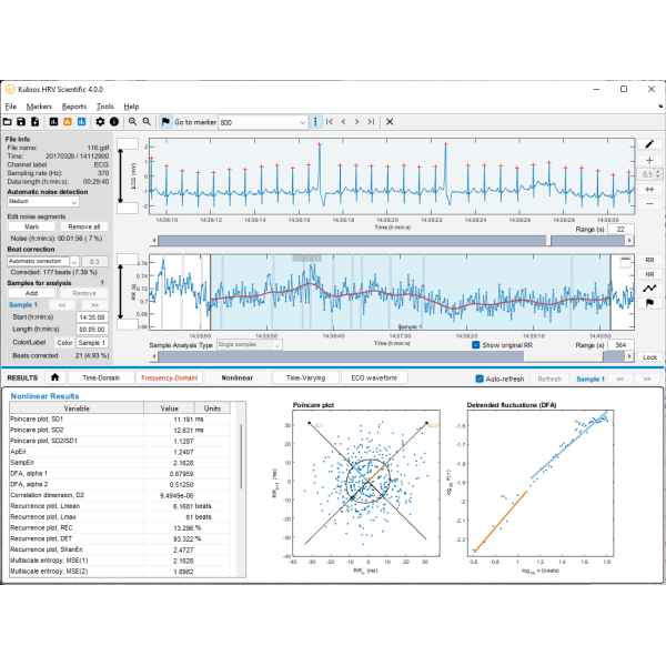 Kubios HRV Scientific Software Lizenz 1-Jahr (Reguläre, kommerzielle Lizenz) – Bild 3