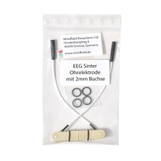 Sinter-Ohrelektrode mit Clip zur Befestigung (2mm Buchse), 1x