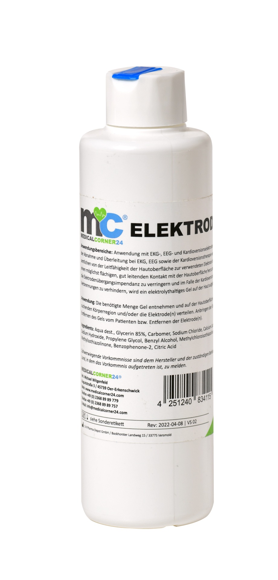 Leitfähiges Elektrodengel (250 ml) – Für EKG, EEG, EMG & TENS, auch für Vaginal- & Rektalelektroden